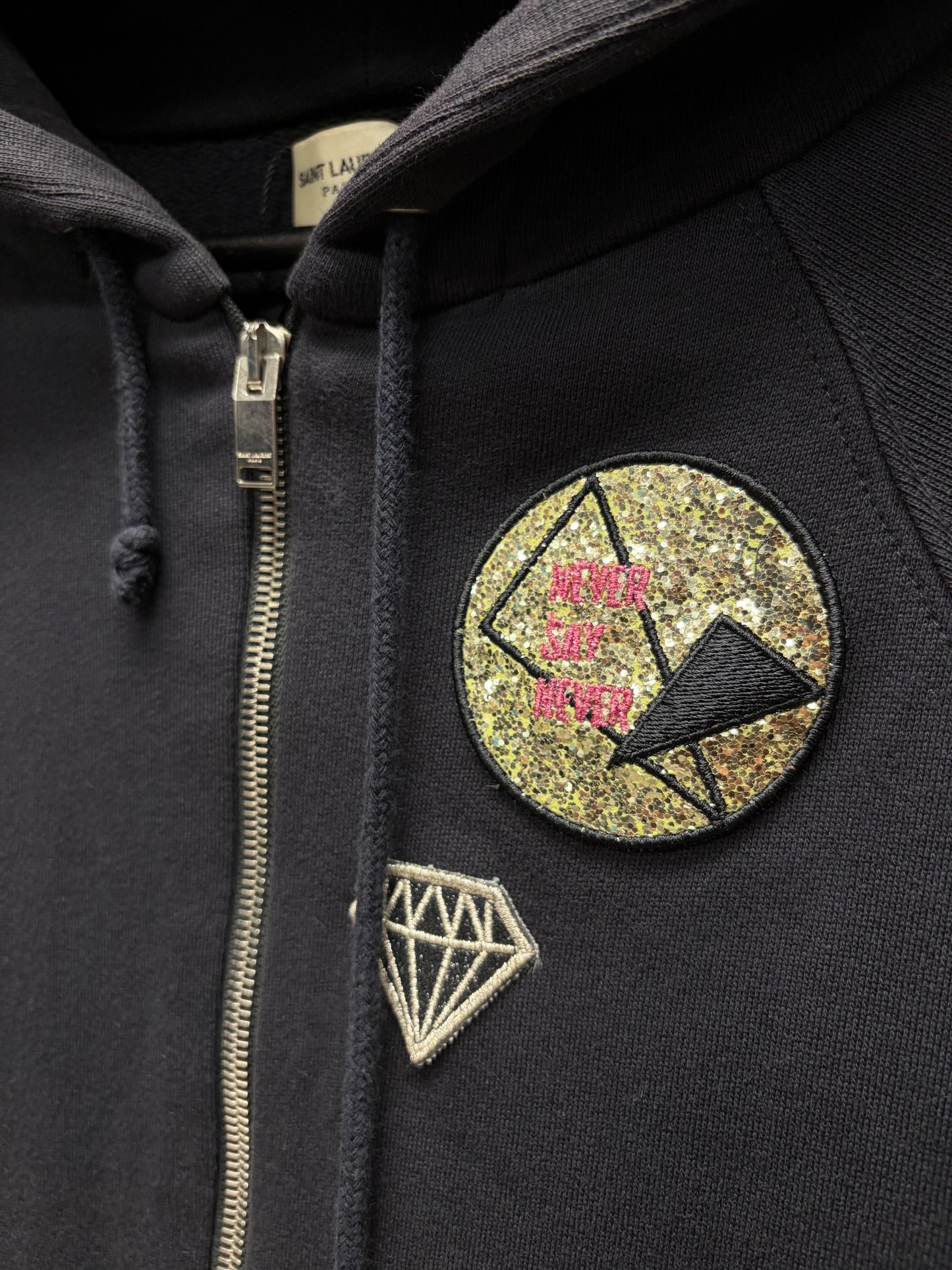SS2017 Saint Laurent ‘Never Say Never’ Zip Up Hoodie