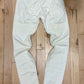 Rick Owens Cream White Drawstring Creatch Cargo Pants