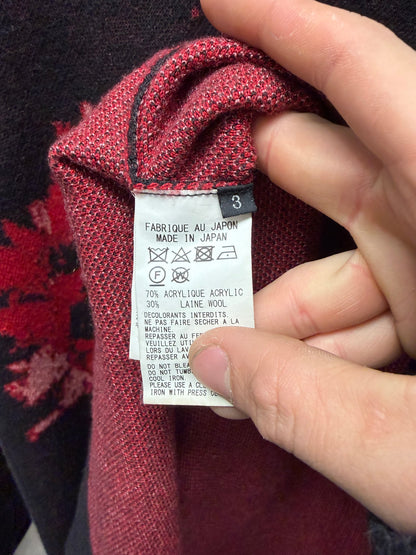 Yohji Yamamoto S’yte ‘Bloody Cat2’ Black/Red Knit Sweater