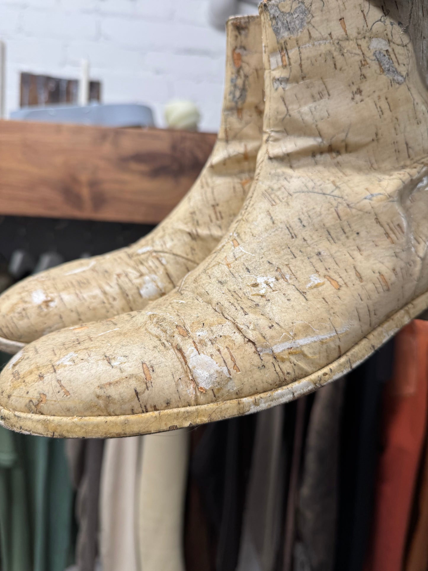 SS2013 Maison Margiela ‘Vinyl Cork’ Side-Zip Boots