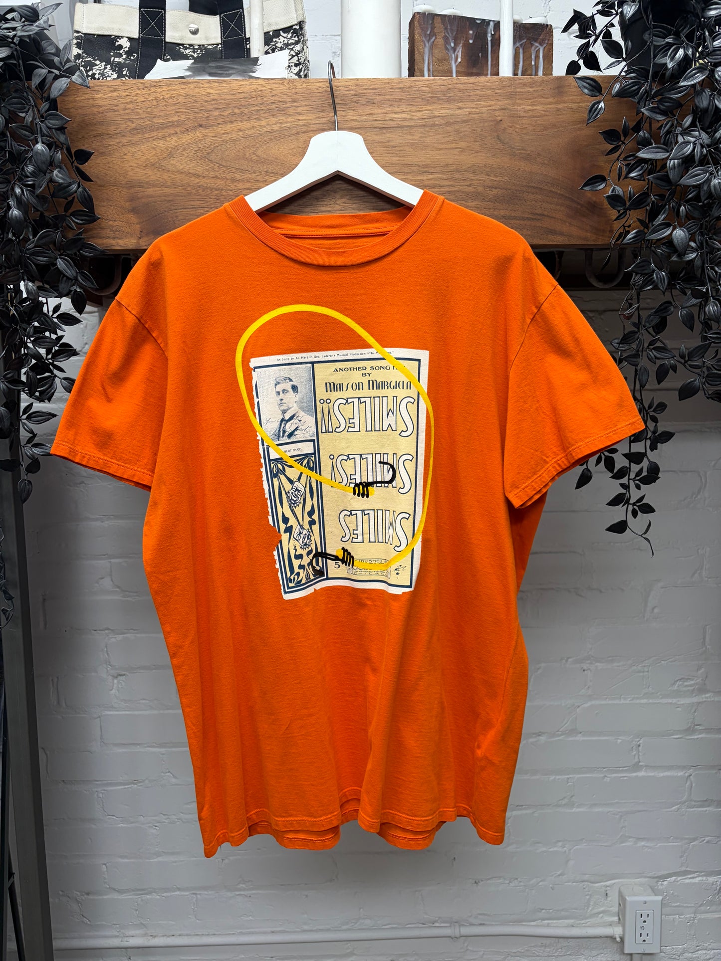 Maison Margiela ‘Another Song’ Orange Graphic T-Shirt