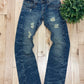 Rattletrap Whiskered Blue Flared Cut Denim