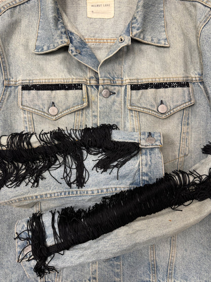 Vintage Helmut Lang ‘Fringe’ Light Wash Denim Trucker Jacket