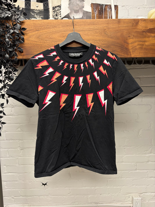Neil Barrett ‘Comic Bolt’ Black Graphic T-Shirt