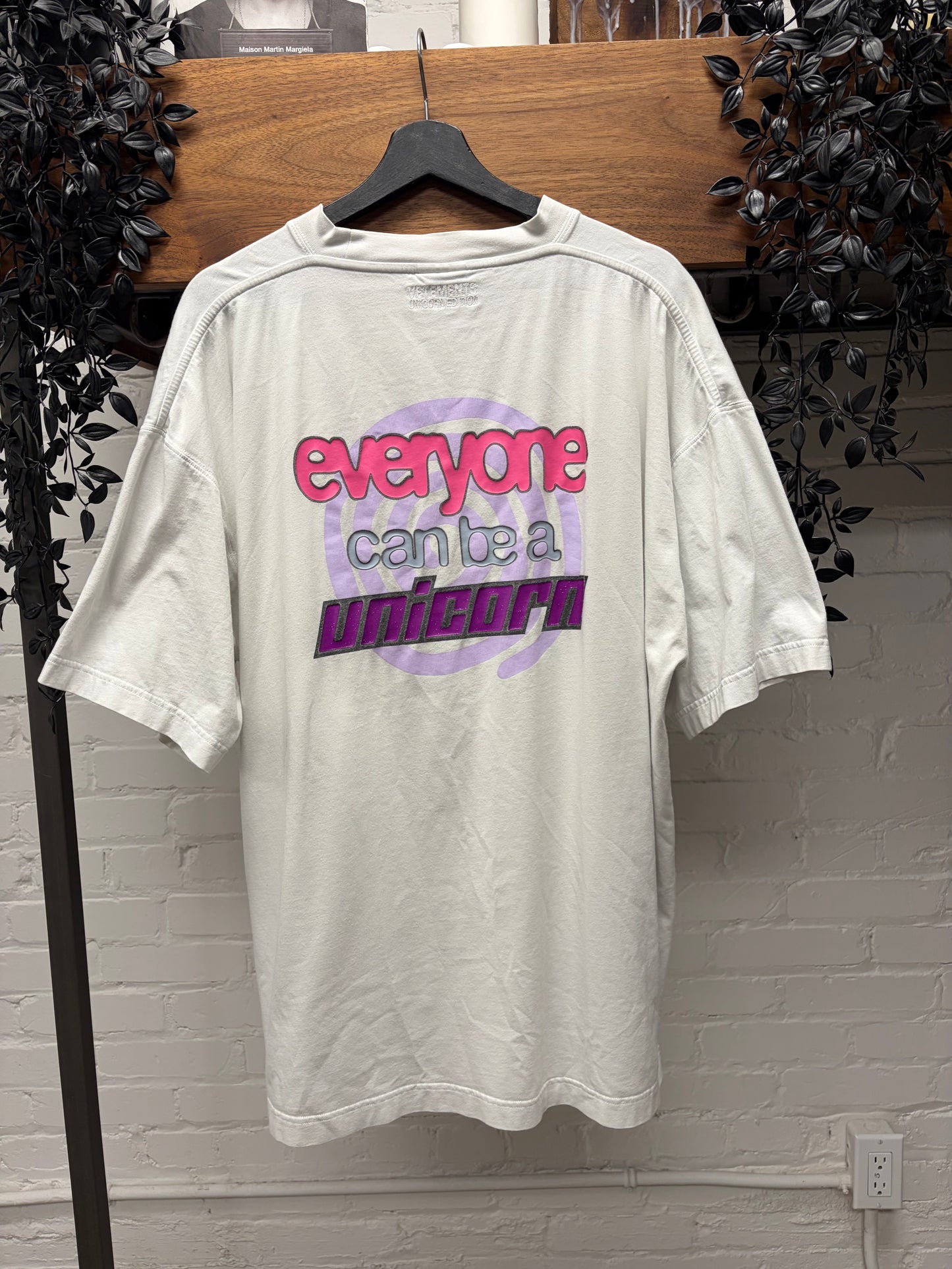 Vetements ‘Unicorn Kitty 3000’ Oversized White Graphic T-Shirt