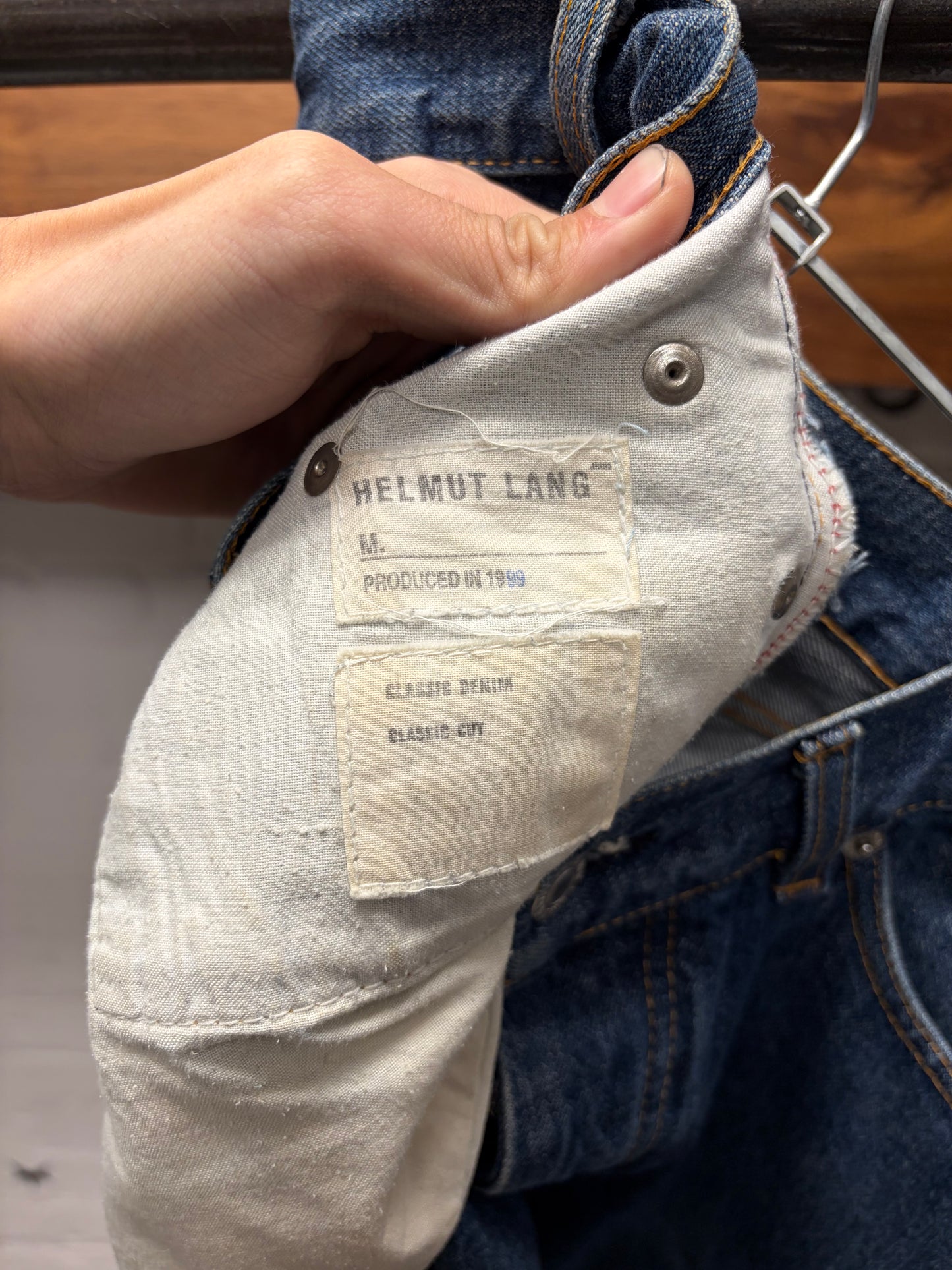 Vintage 1999 Helmut Lang ‘Classic Denim’ Blue Bootcut Jeans