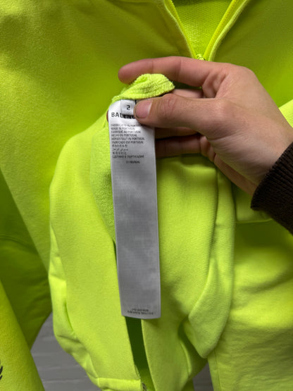2022 Balenciaga ‘WFD’ World Food Programme Neon Zip Up Hoodie