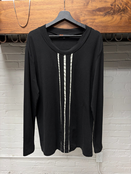 Y-3 Yohji Yamamoto x Adidas ‘3 Stripe Cutout’ Black Long Sleeve Shirt