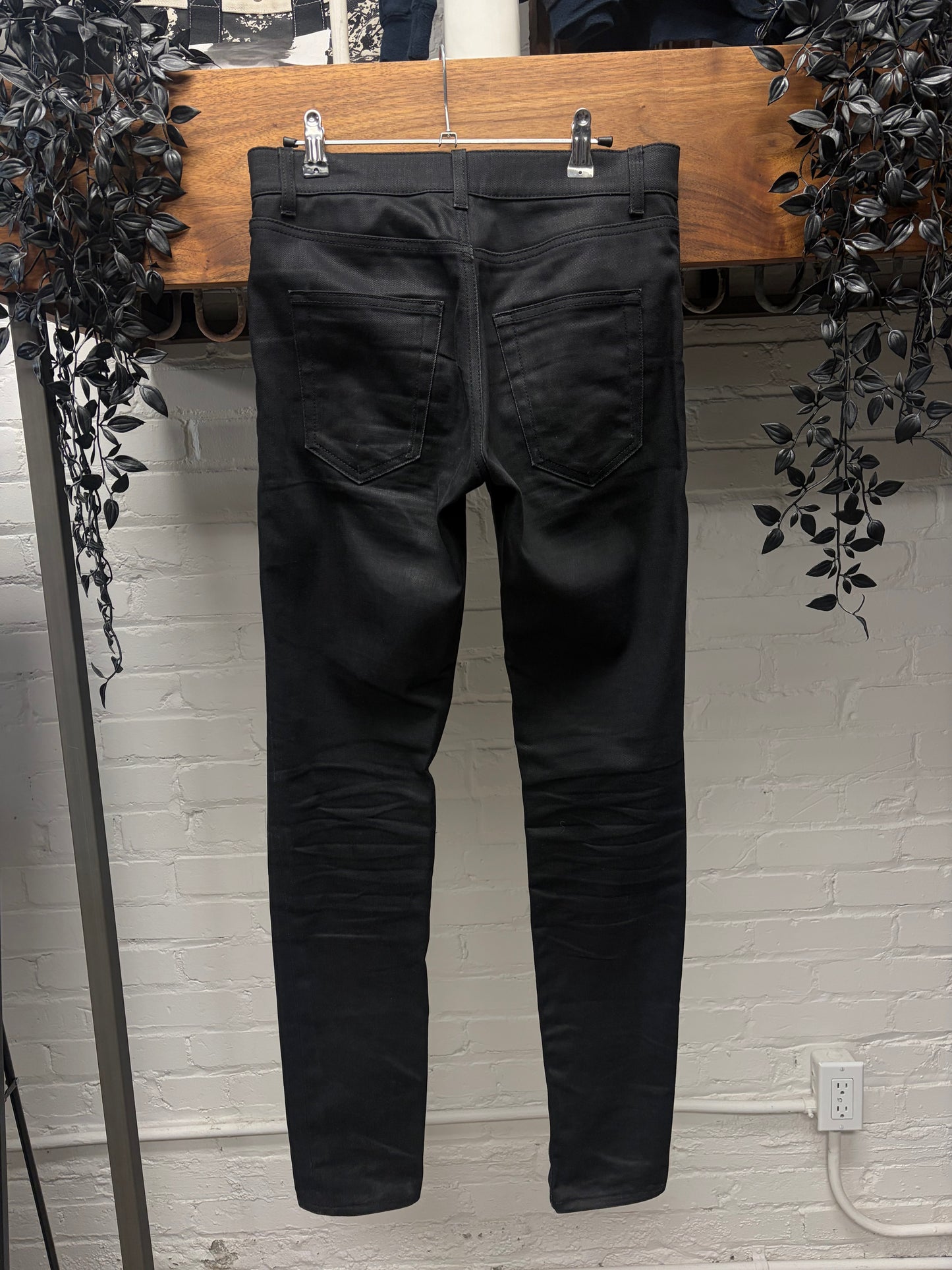 2017 Saint Laurent ‘D02’ Unaltered Black Skinny Jeans