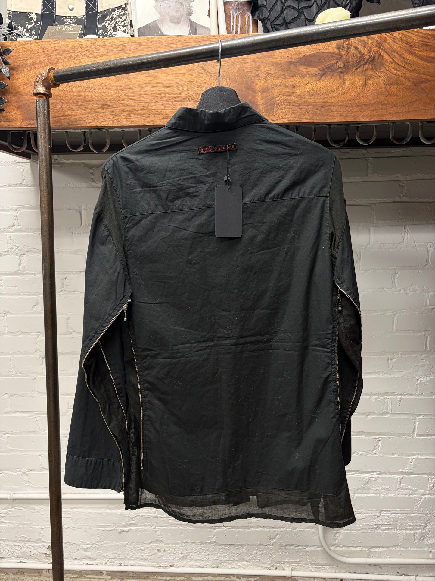 Vintage Jean Paul Gaultier Zipper Accented Button Down Shirt