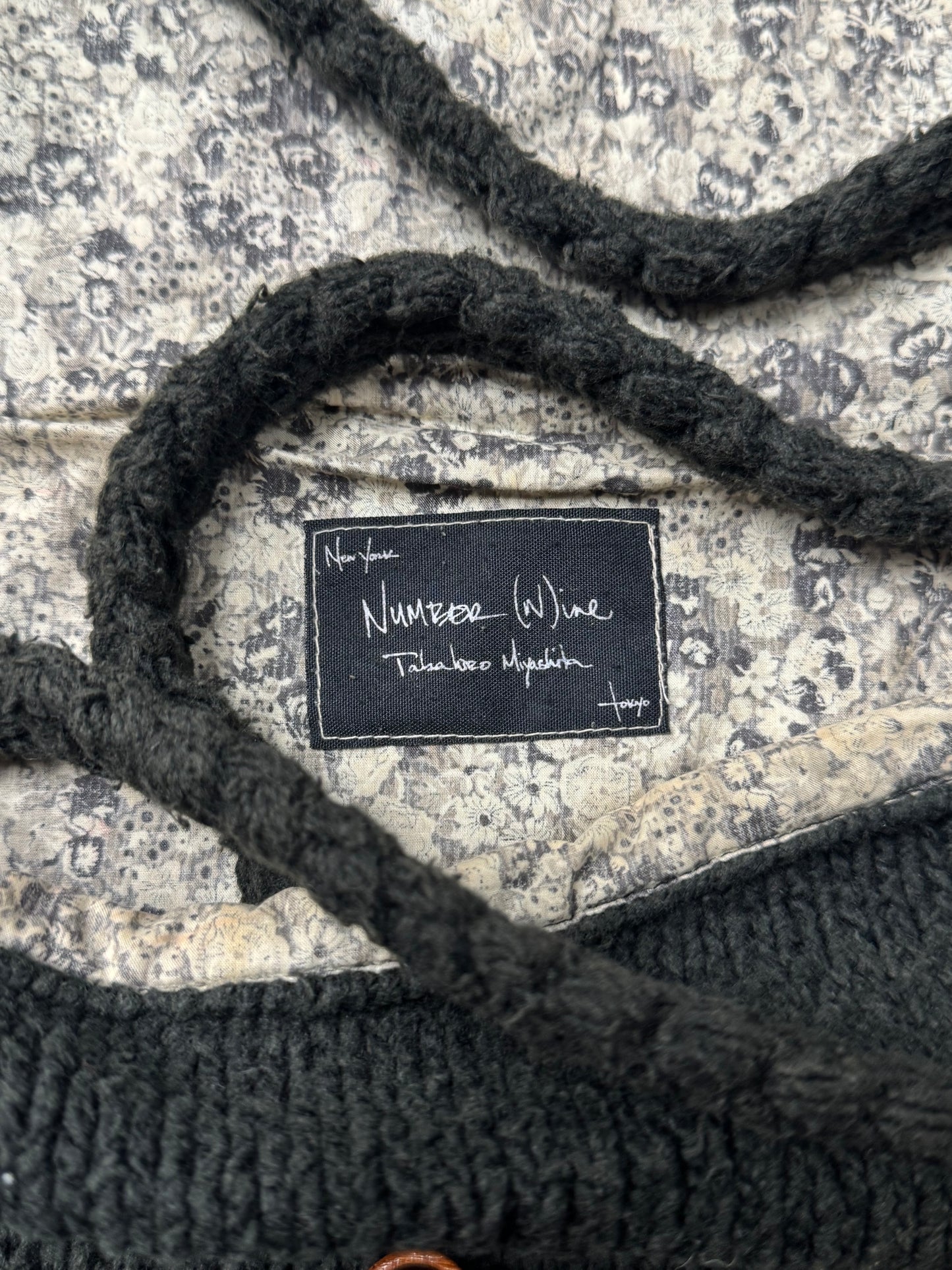 OG Number (N)ine Distressed Wool Miyashita Era Knit Side Bag