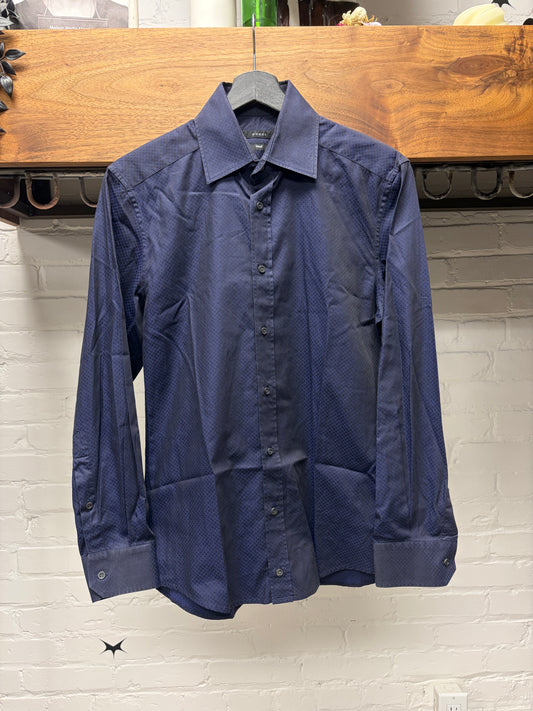 Gucci Purple ‘Diamond Interlock Pattern’ Purple Button Up Shirt