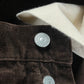 Evisu Brown Velour Gull Logo Denim