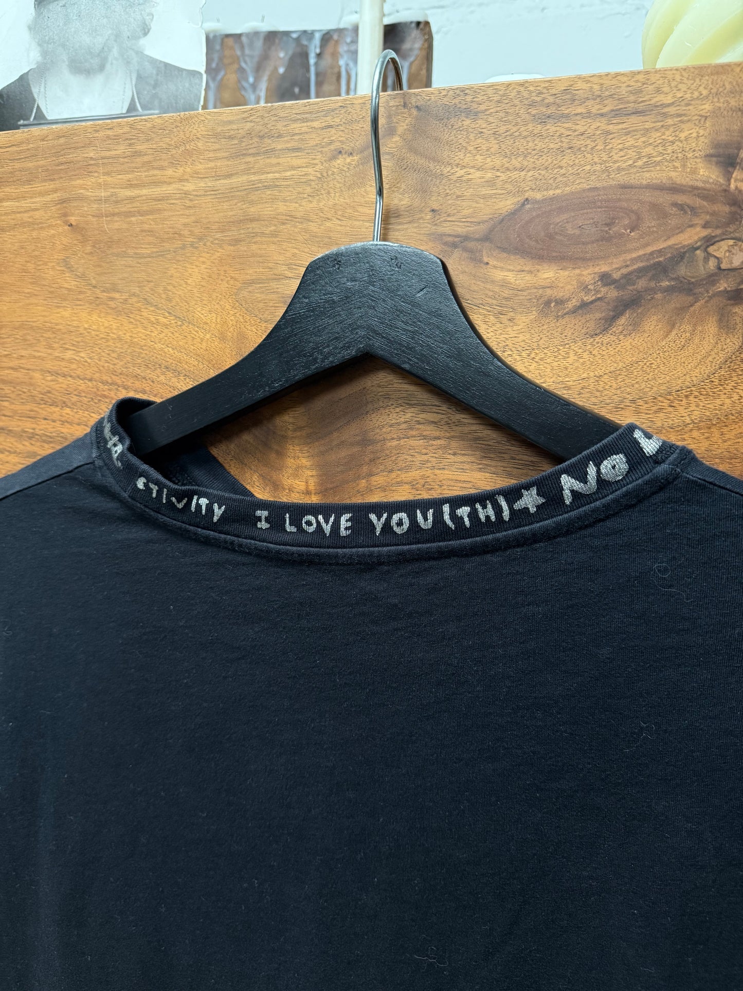 AW2020 Raf Simons ‘Solar Youth’ Flag Patch Black T-Shirt