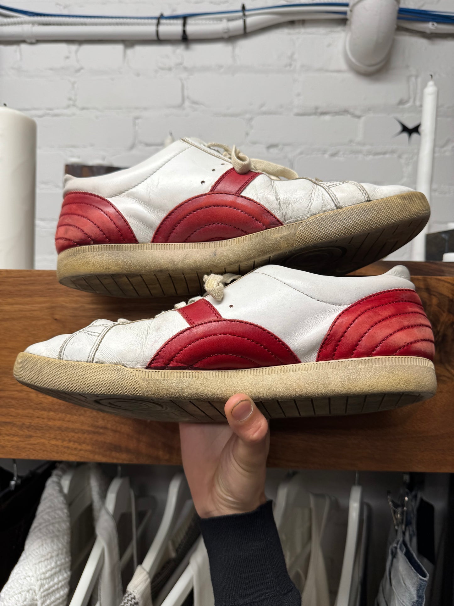 2005 Dior Homme by Hedi Slimane Leather ‘B12’ Low Top Sneakers