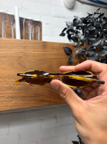 Vintage Gucci Micro Oval Shape Tortoiseshell Sunglasses