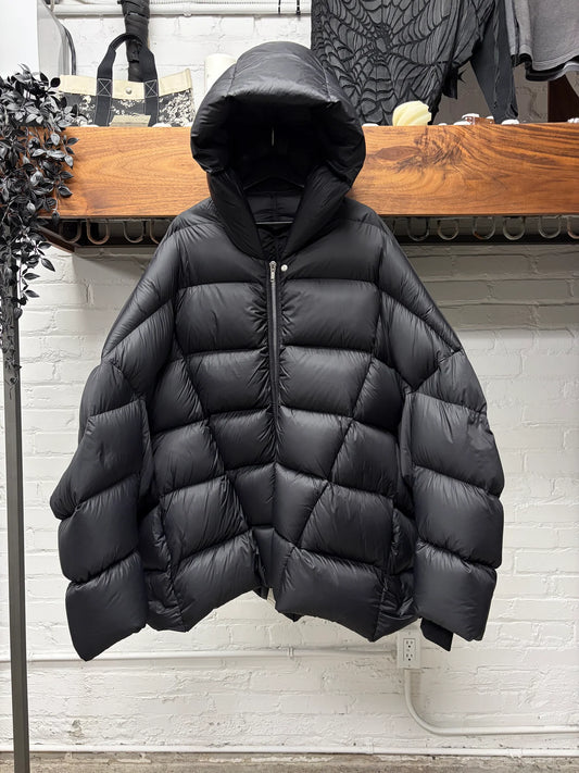 Rick Owens Black Jumbo Duvet ‘Peter’ Oversized Down Puffer Jacket