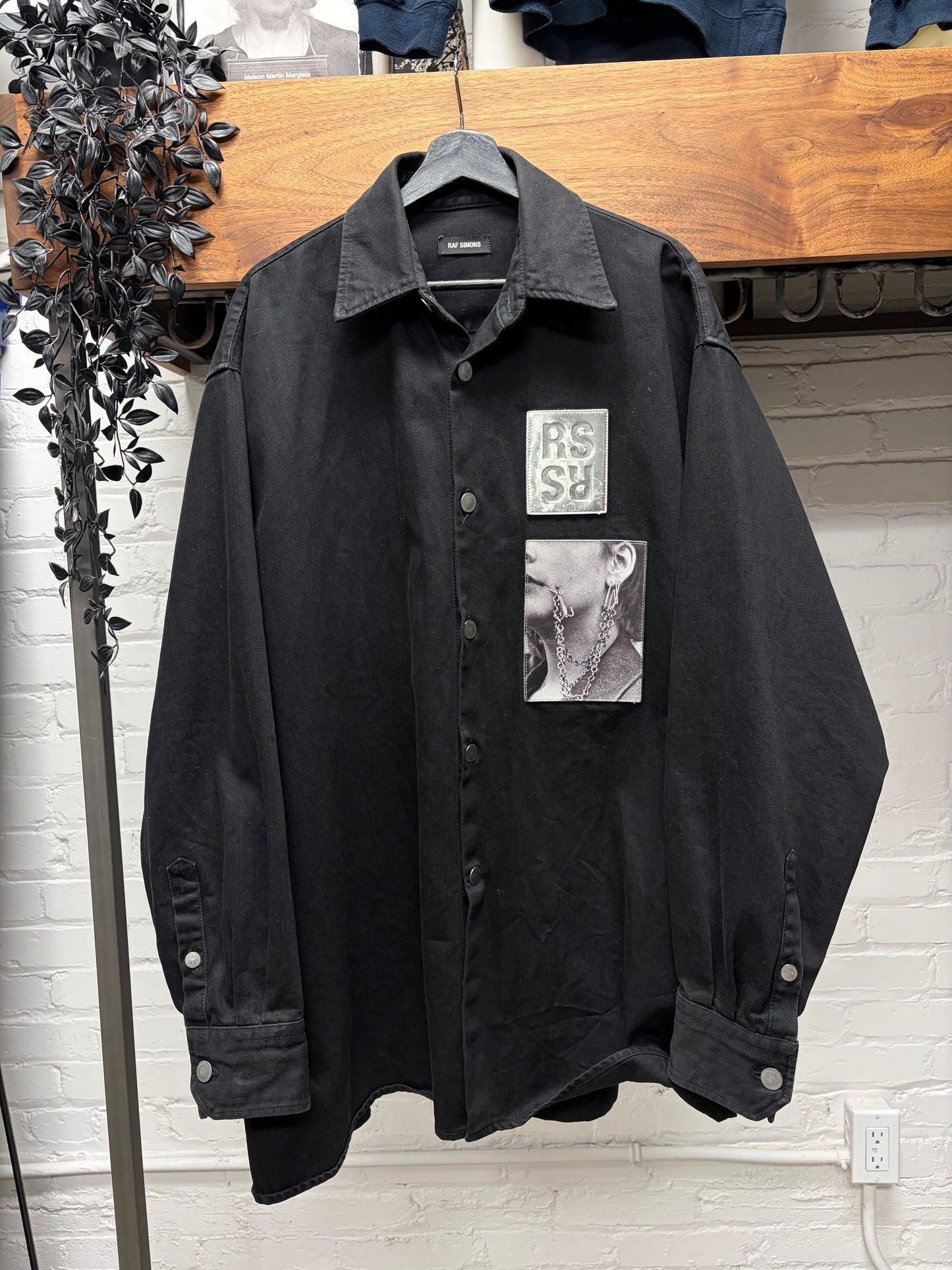 SS2019 Raf Simons x Robert Mapplethorpe Silver RS Patch Oversized Denim Shirt