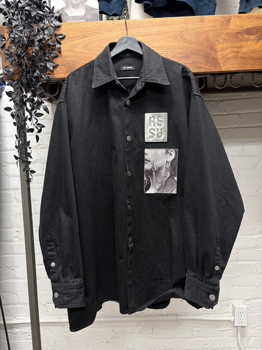 SS2019 Raf Simons x Robert Mapplethorpe Silver RS Patch Oversized Denim Shirt