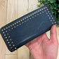 Miu Miu Studded Black Leather Long Wallet