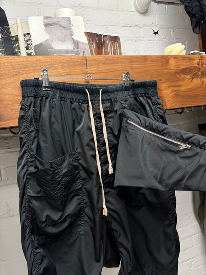 SS2016 Rick Owens ‘Memphis’ Black Nylon Drawstring Shorts