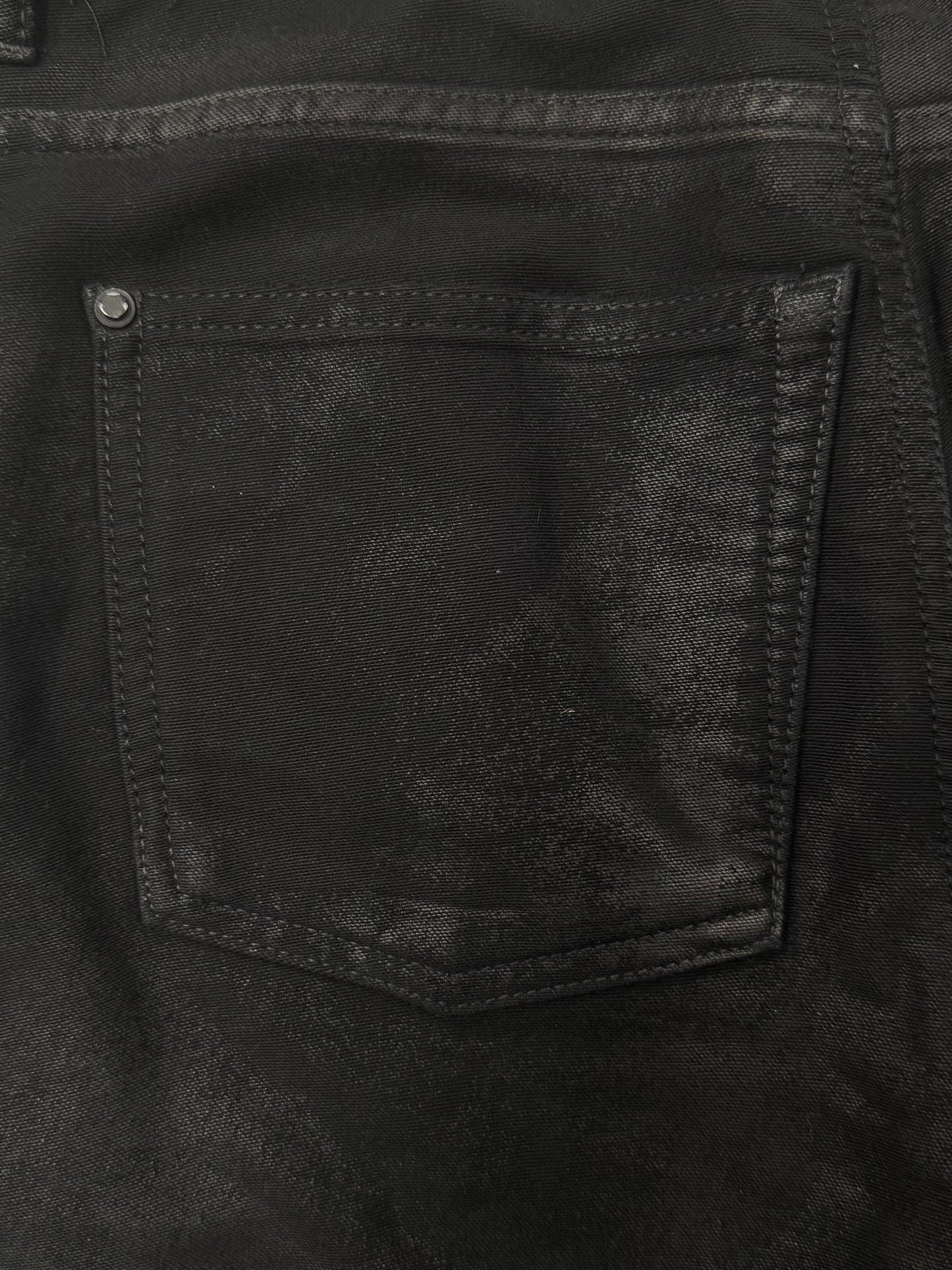 2012 Balenciaga by Nicholas Ghesquiere Black Waxed Denim