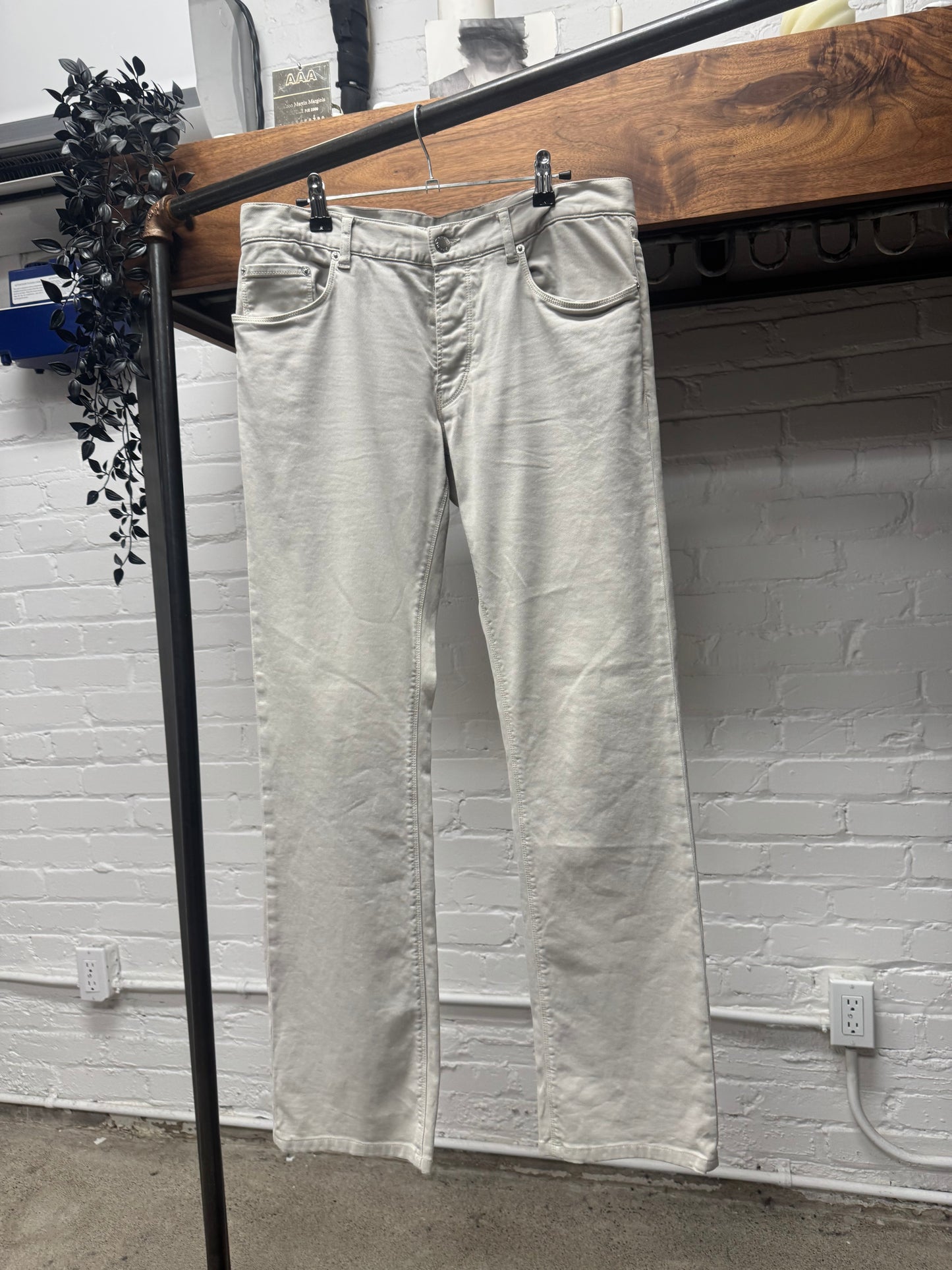 2009 Prada Tan Khaki ‘Button Fly’ Bootcut Pants