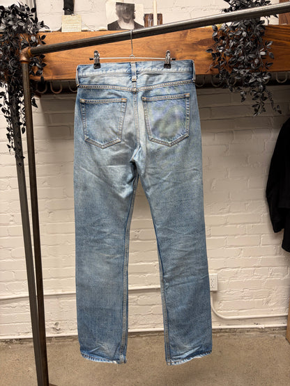 2017 Balenciaga Washed Blue Skinny Jeans