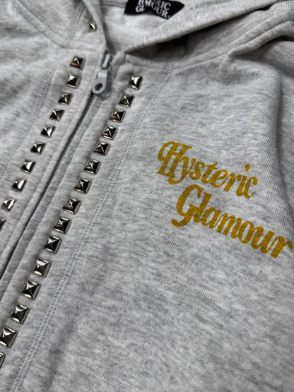 Hysteric Glamour Studded ‘Showgirl’ Zip Up Hoodie