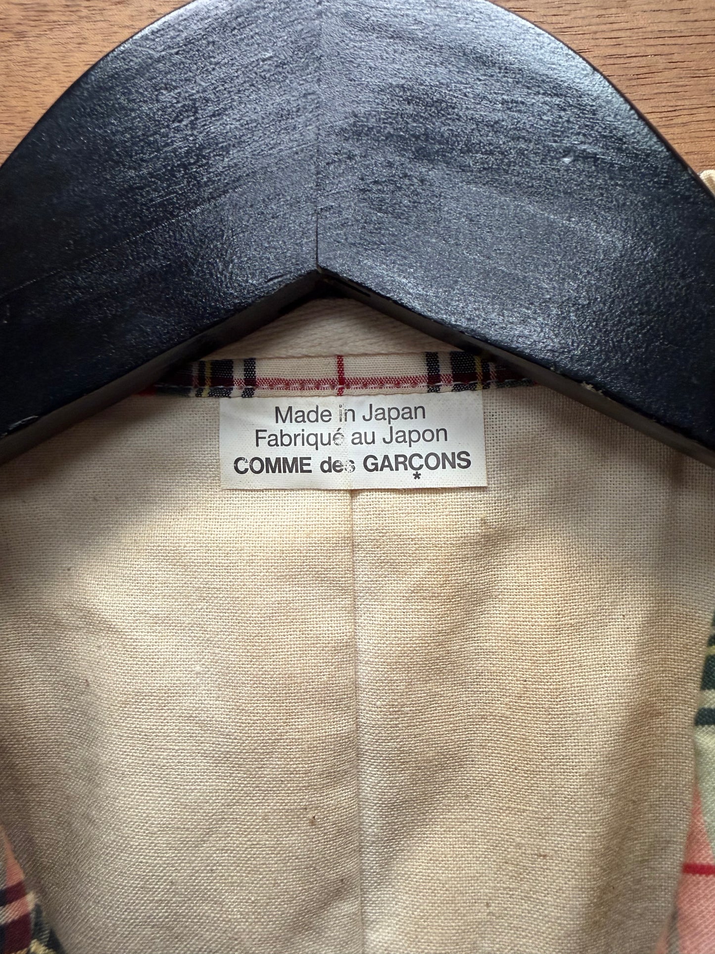 AW2015 Comme Des Garçons Homme Plus Plaid/Silver ‘Button Embellished’ Collared Vest
