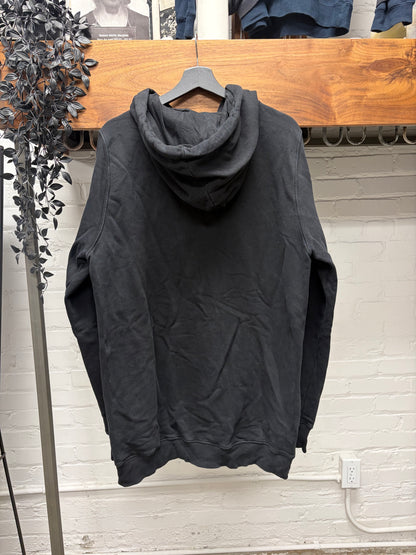 Rick Owens ‘Jason’ Black Cotton Zip-Up Hoodie