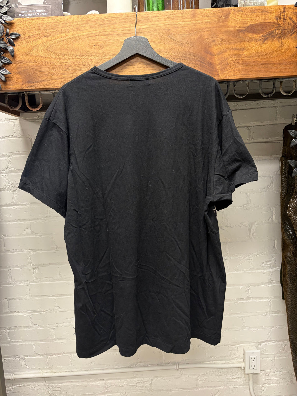 SS2019 Yohji Yamamoto Pour Homme ‘Handwritten Lyrics’ Black Cotton T-Shirt
