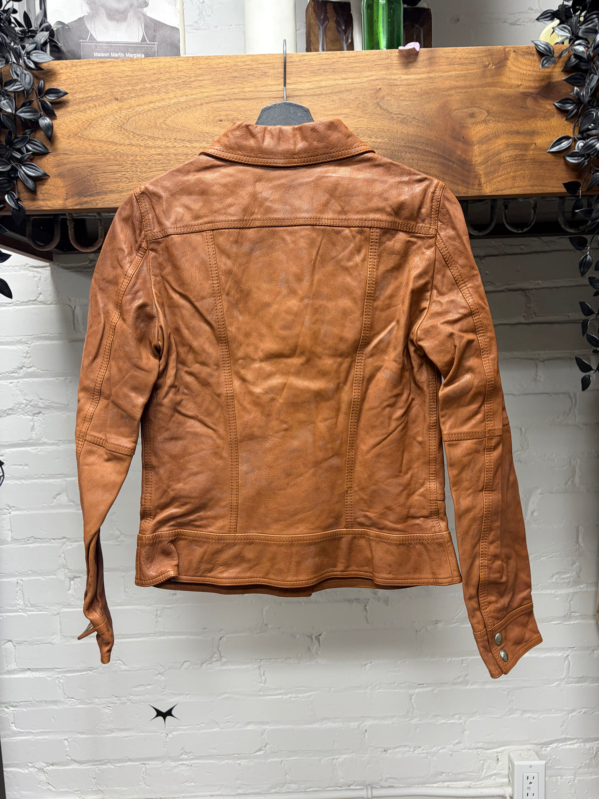 Dolce and Gabbana ‘Mainline’ Brown Goatskin Leather Jacket