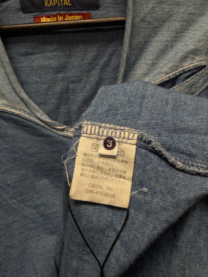 Kapital Denim/Cotton Reconstructed Scoop Neck Long Sleeve
