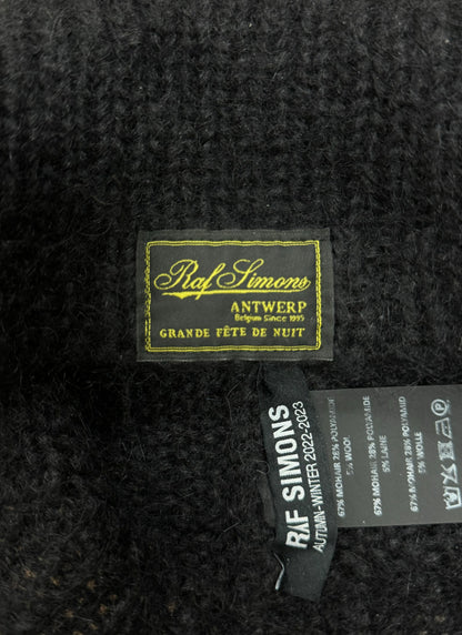 AW2022 Raf Simons Black Mohair Balaclava