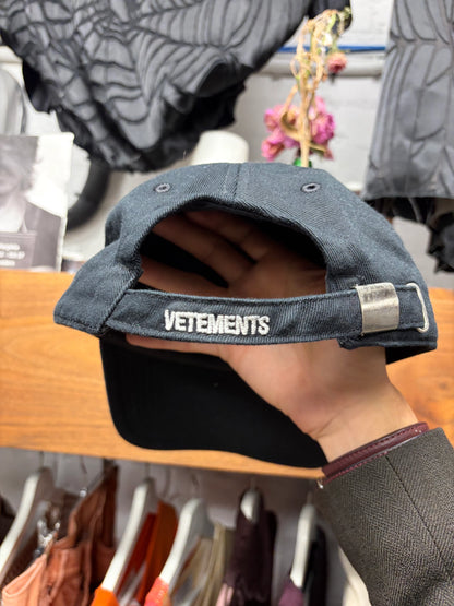 AW2017 Vetements ‘Sexual Fantasies’ Black Strap-Back Baseball Cap
