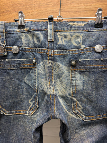 AW2005 Dsquared2 'Jesus Lord' Studded Dark Washed Blue Denim