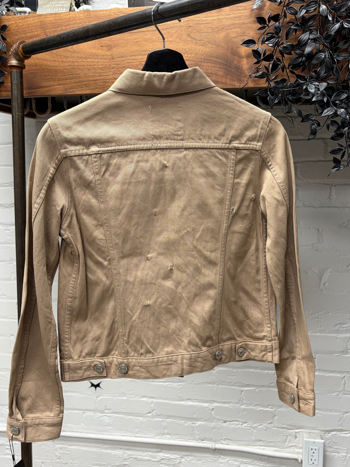 Vintage Helmut Lang ‘Raw Silk Denim’ Brown Trucker Jacket