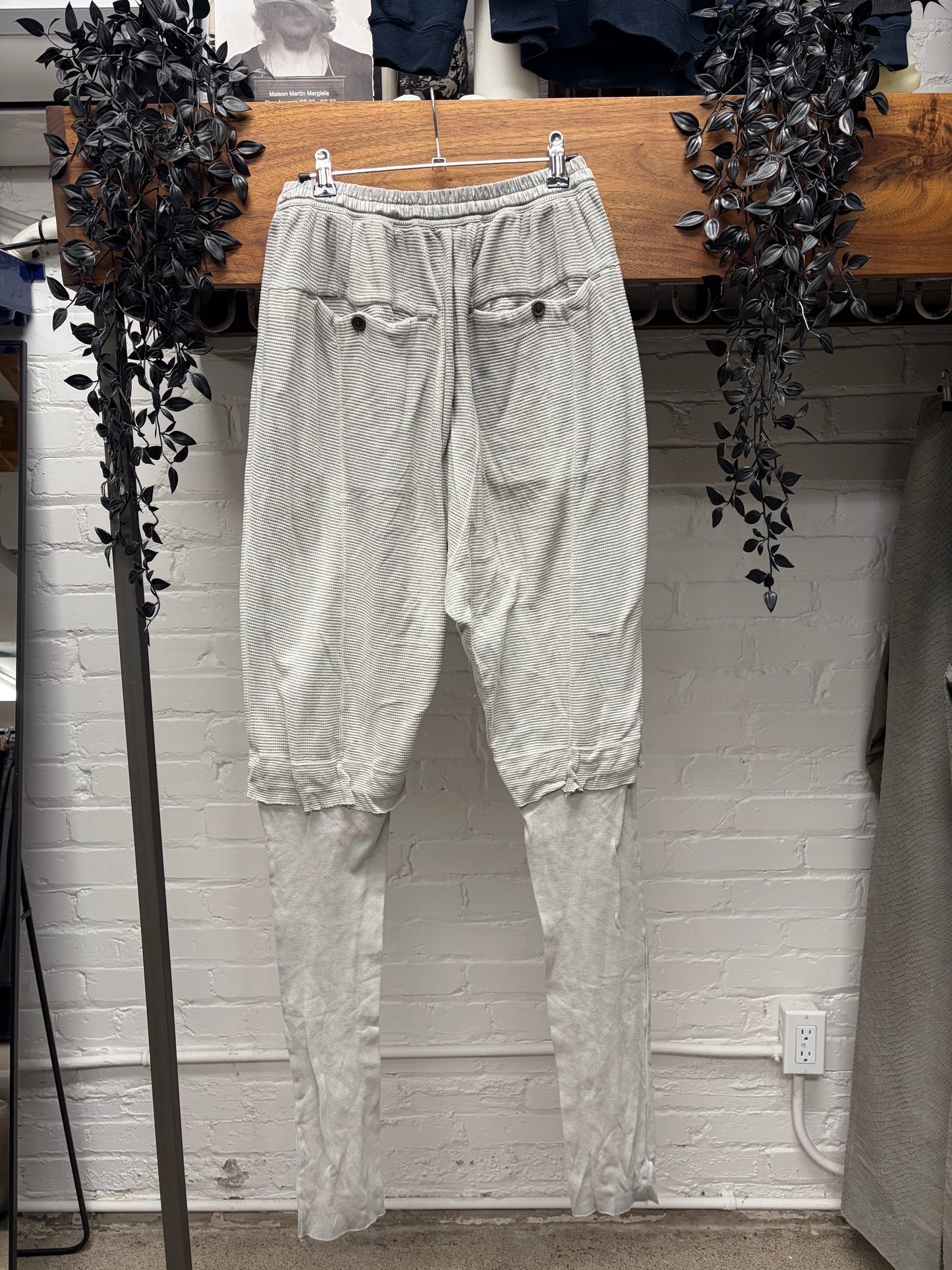 SS2014 Julius Layered Cotton/Thermal Drawstring Jogger Pants