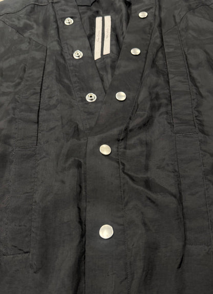 SS2023 Rick Owens ‘Edfu’ Fogpocket Cupro Button Down Shirt