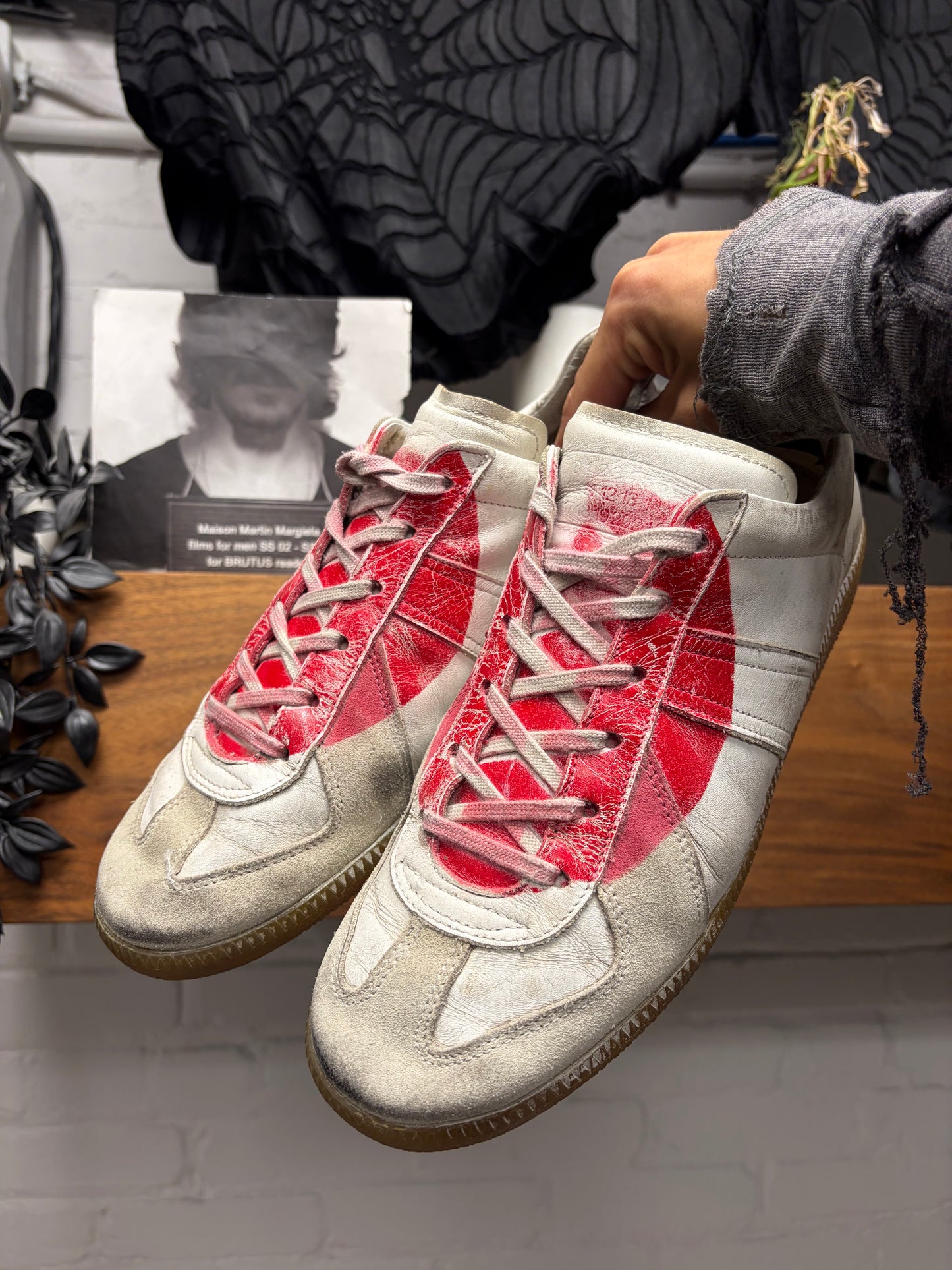 SS2006 Maison Martin Margiela Japan G.A.T. Hand Painted Low Top Sneakers