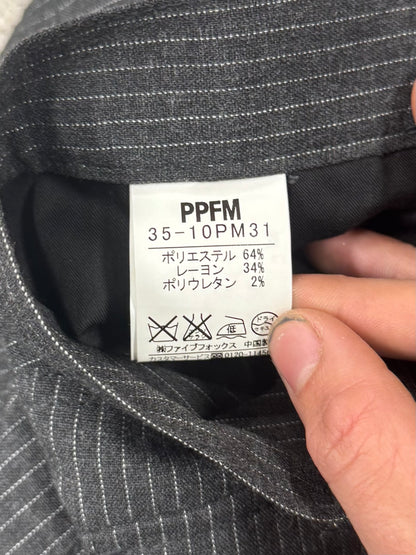 PPFM Straight Leg Pinstripe Cargo Trousers