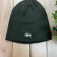 Stussy Olive/White Ribbed Beanie