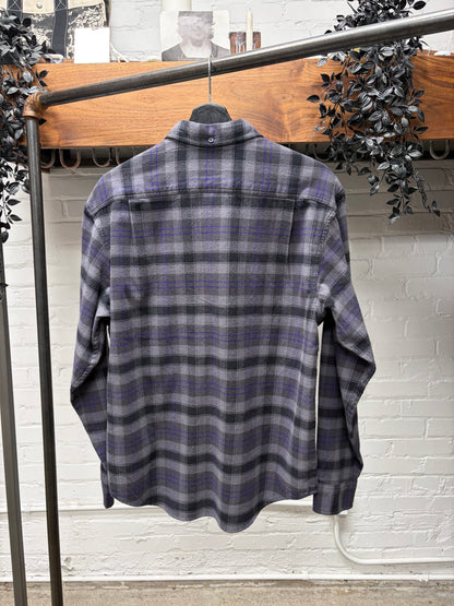 SS2024 Supreme Purple/Grey Plaid Flannel Collared Shirt
