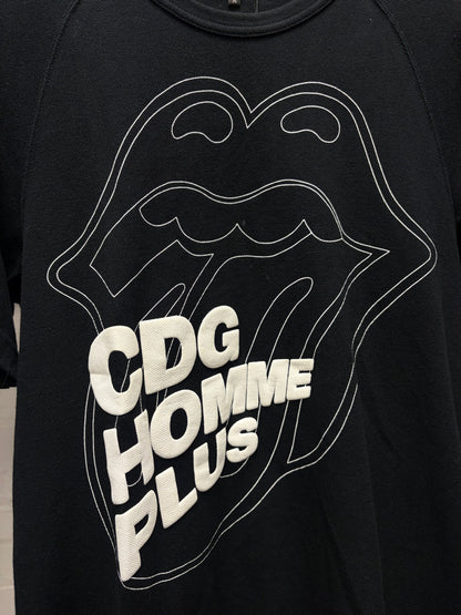 SS2005 Comme Des Garçons Homme Plus x Rolling Stones ‘Tongue & Lips’ Black Graphic T-Shirt