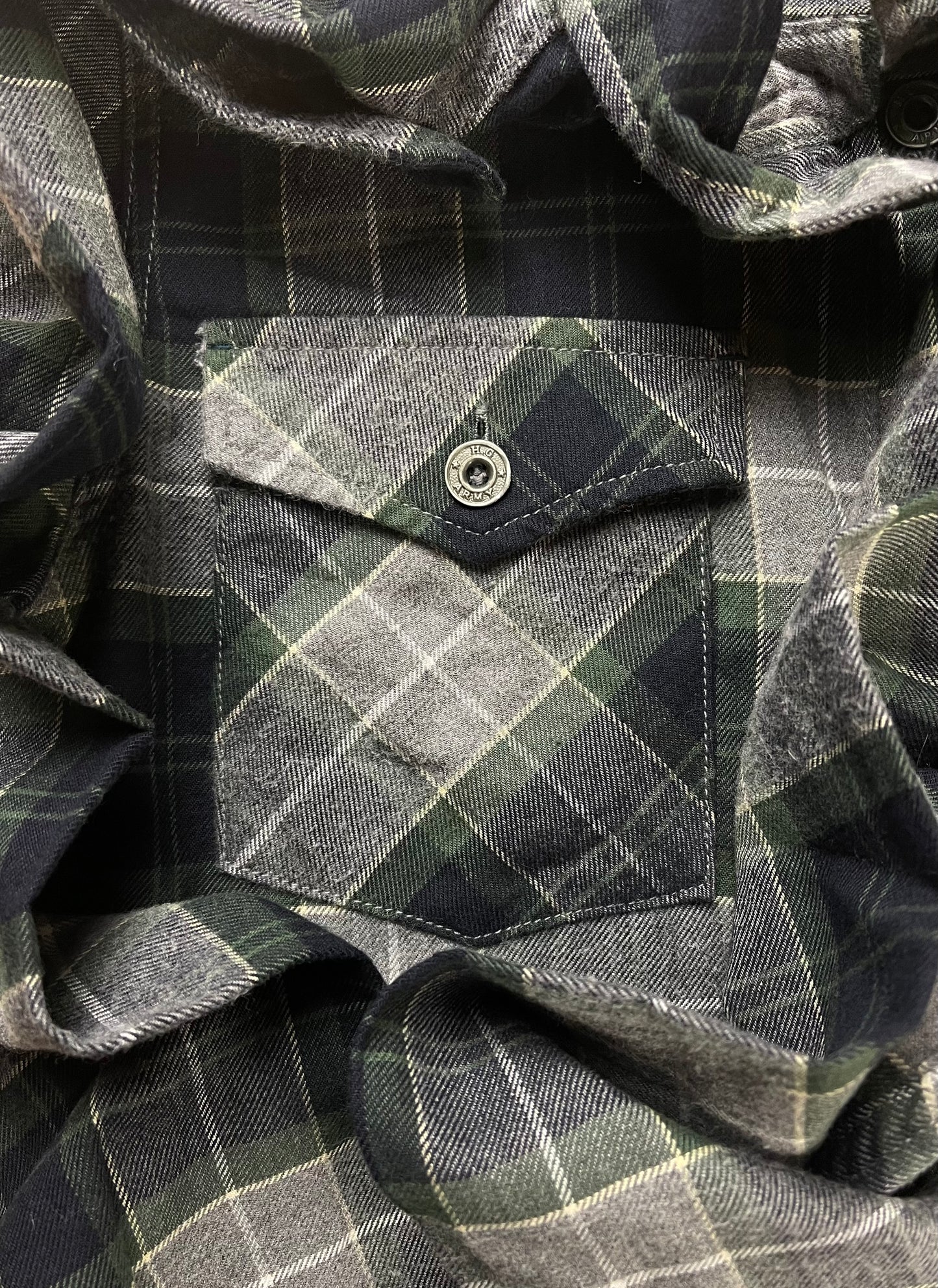 Hysteric Glamour Tartan Plaid Button Down Shirt