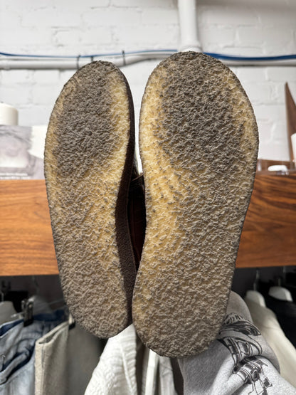 Supreme x Martine Rose Brown Leather Croc Print ‘Clarks’ Desert Trek Shoes