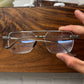 Chrome Hearts ‘Magnum II’ Silver Aviator Frame Glasses