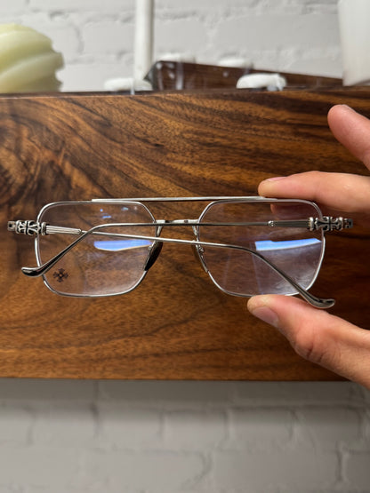 Chrome Hearts ‘Magnum II’ Silver Aviator Frame Glasses