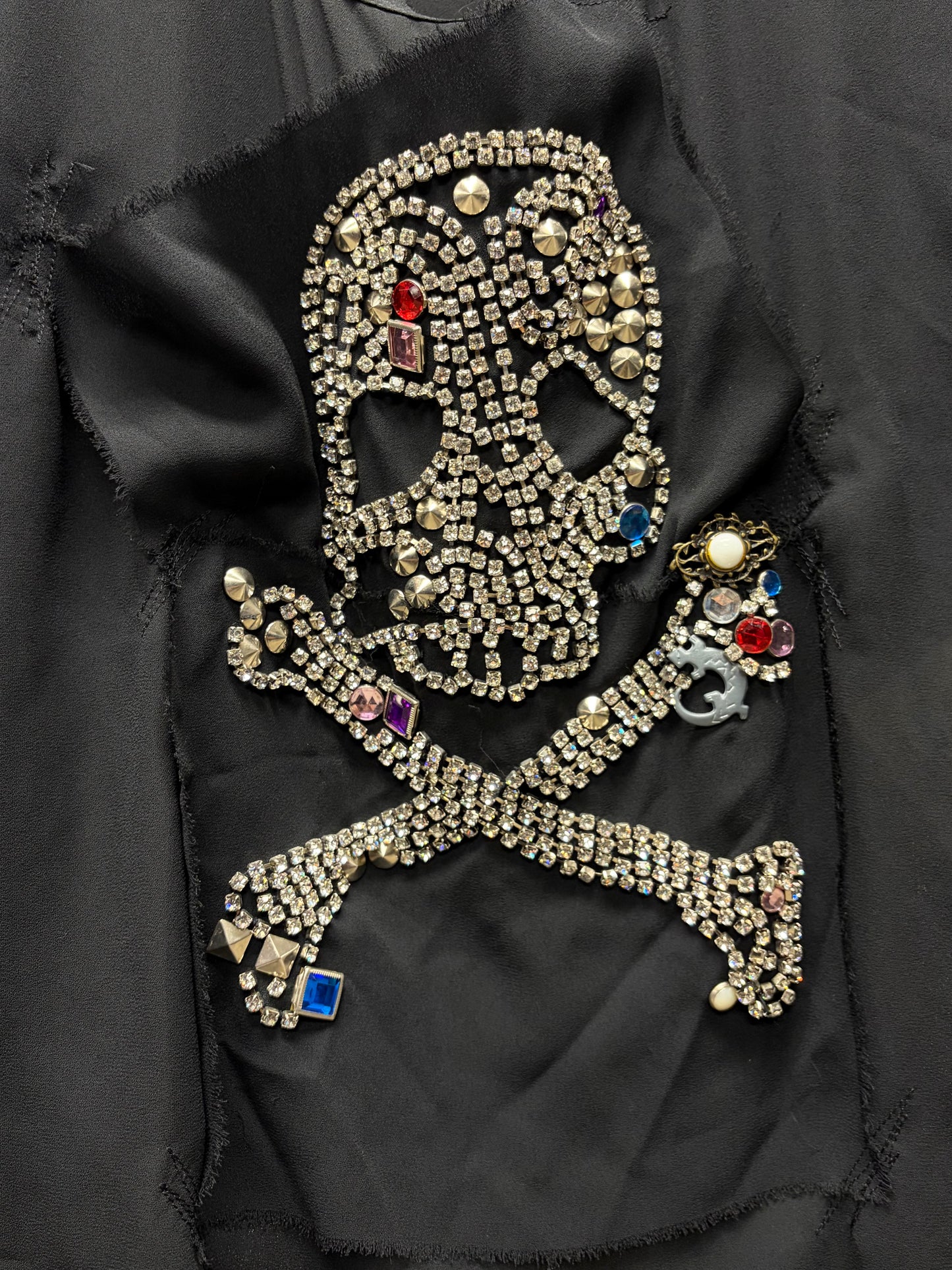 AW2002 Junya Watanabe ‘Jewel Skull’ Chiffon Sheer Long Sleeve Shirt